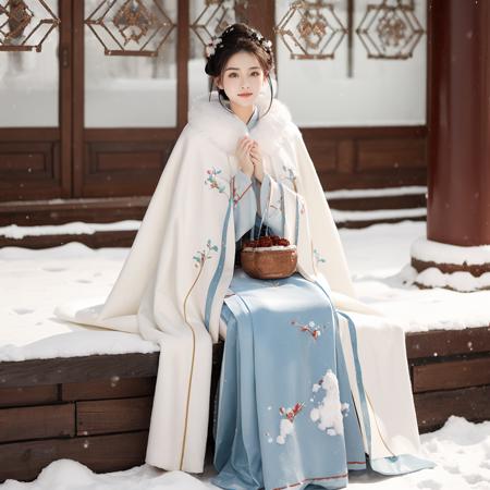 03878-3523315822-1 girl, sitting, Hanfu, (Winter hanfu), cloak, (snow, winter outdoors_1.2),.png